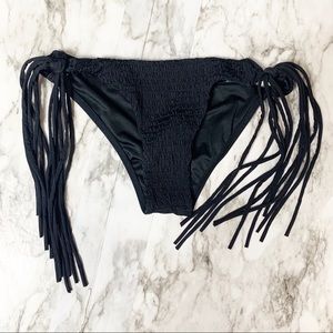 Volcom Tie Tassle Bikini Bottom Black Size Small